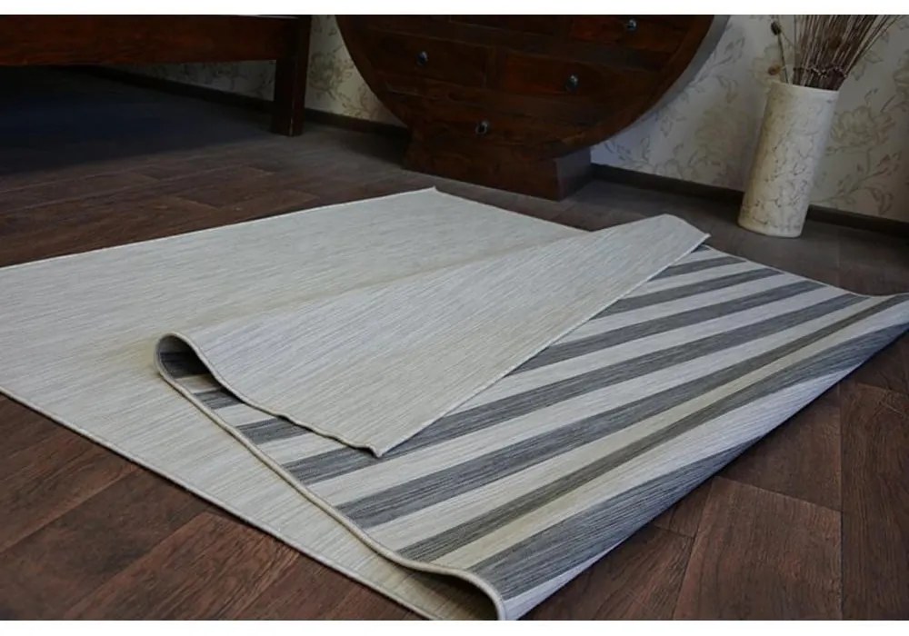 Obojstranný kusový koberec Double béžovočierny 160x230cm