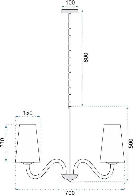 Toolight - Stropné svietidlo 6xE27 APP753-6, čierna-béžová, OSW-08491
