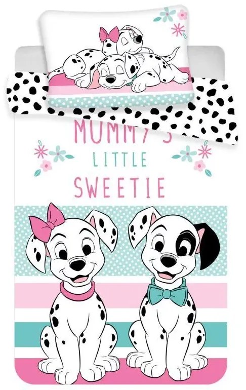 JERRY FABRICS Obliečky do postieľky 101 Dalmatinů 100/135, 40/60