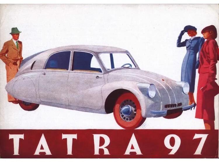 Ceduľa auto Tatra 97