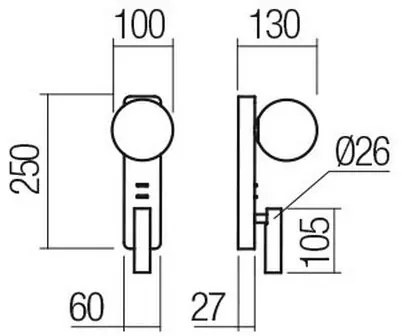 Redo 01-2993 - LED nástenné svietidlo OASIS LED/3W/230V+1xG9/10W USB CRI 90 chróm
