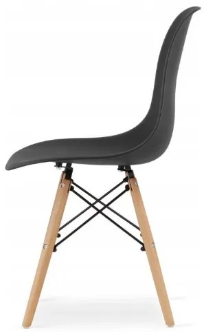 Jedálenská zostava TODI 60cm okrúhly stolový set biely + 2 stoličky OSAKA čierne