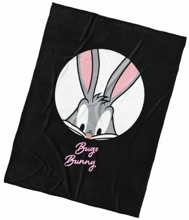 Mikroplyšová deka Bugs Bunny Black Art 150x200 cm