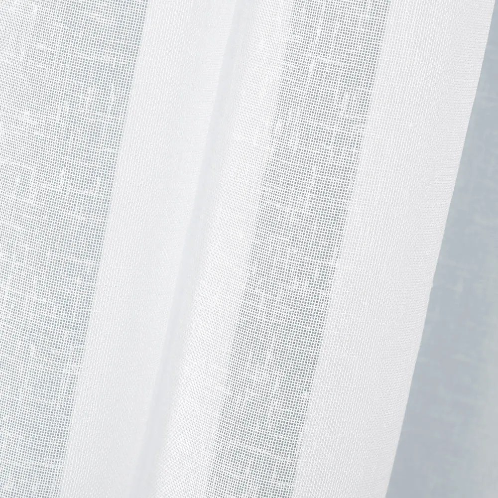 Záclona - biely režný vzor s olovkom ZAC-022 výška 305 cm Šitie na mieru