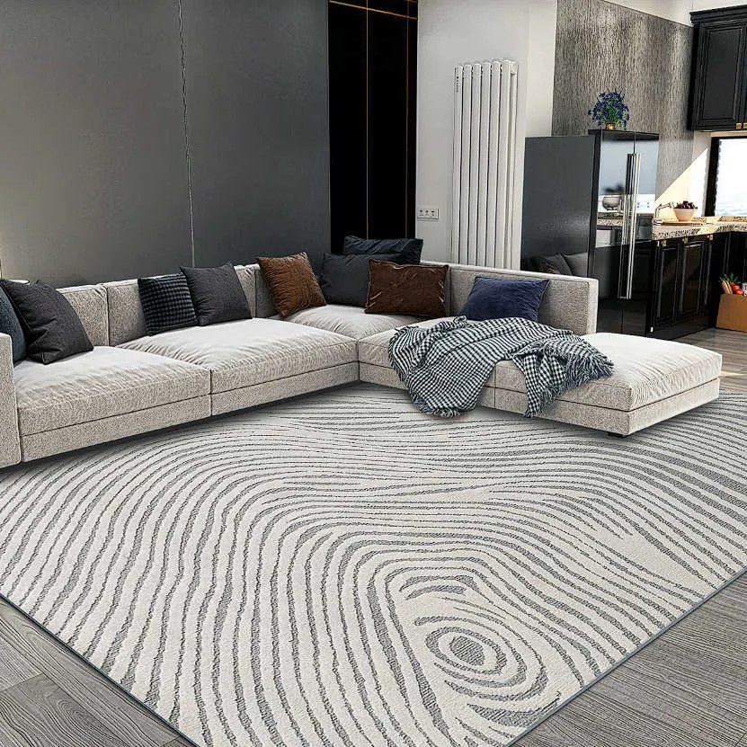 TZ Sivý obdĺžnikový pruhovaný koberec Strado Polo Cloud vzor zebra Rozmer: 160x230 cm