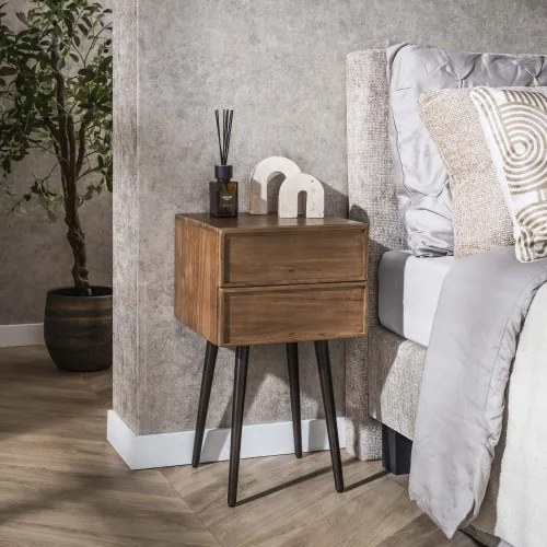 Nočný stolík 30-06 Frame Drevo Acacia  - Komfort-nábytok