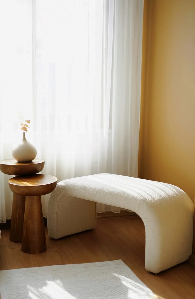 Taburet NU BENCH Teddy biely