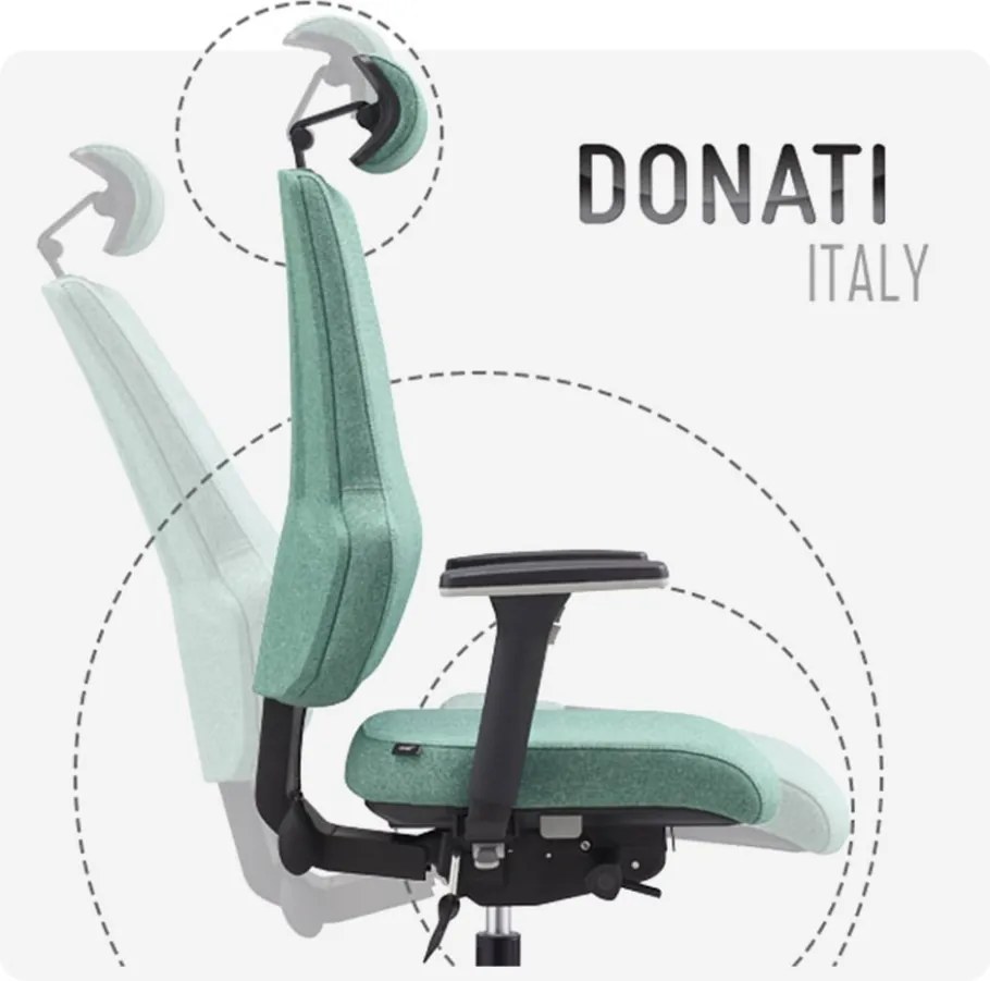 Ergonomická kancelárska stolička MOSH Elite F – zelená