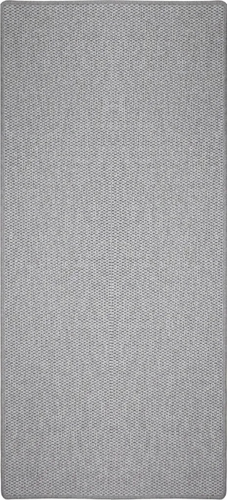 Timzo 💧👣🛡️200x70 cm Behúň na mieru Nature platina - obšitý zo všetkých strán + aplikovaná impregnácia + protišmyková úprava, šedá, chodba / predsieň