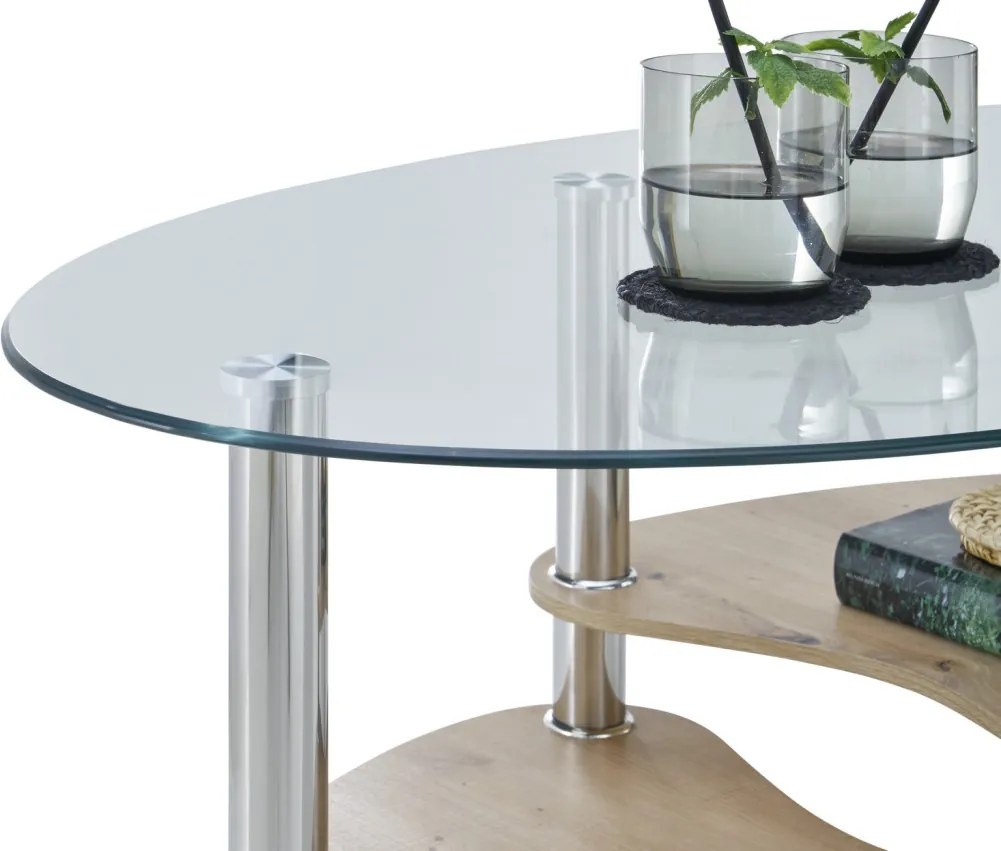 Oválny konferenčný stolík Panty, dub sonoma/artisan