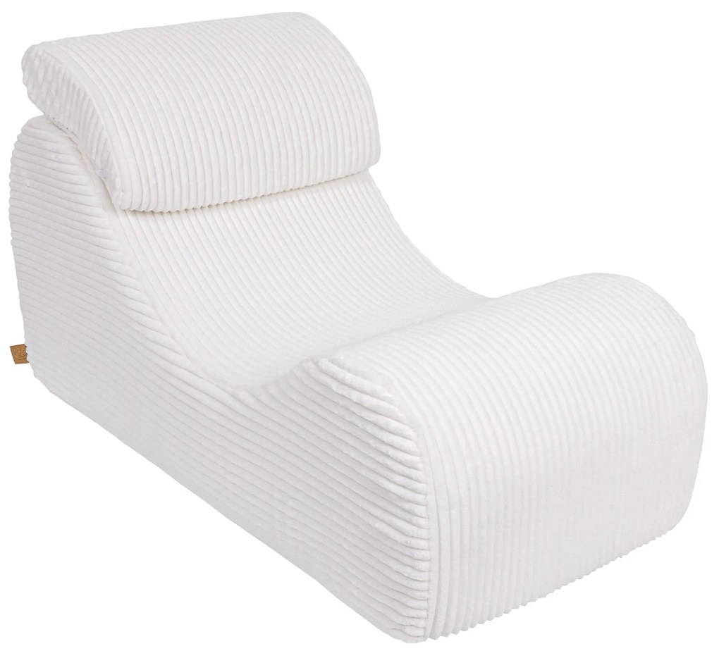 MeowBaby® Detské dizajnové kreslo Wave White