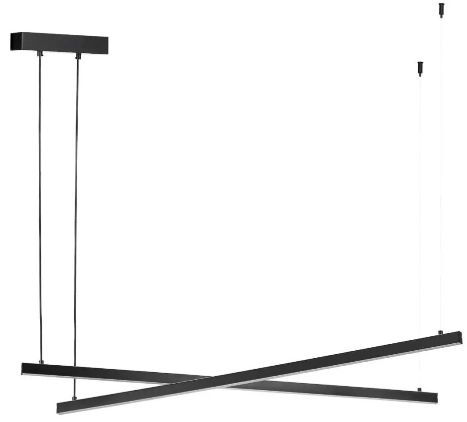 Argon 8838 - LED Luster na lanku MIAMI LED/74W/230V 3000K čierna