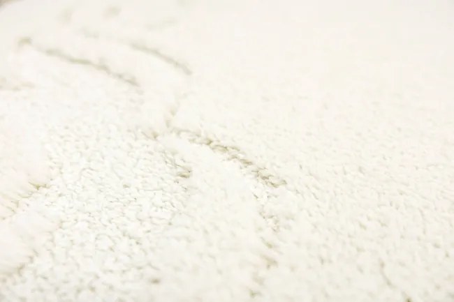 Kúpeľňový koberček Marika krémový, kvety