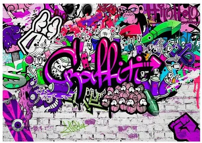 Fototapeta - Purple Graffiti Veľkosť: 100x70, Verzia: Standard