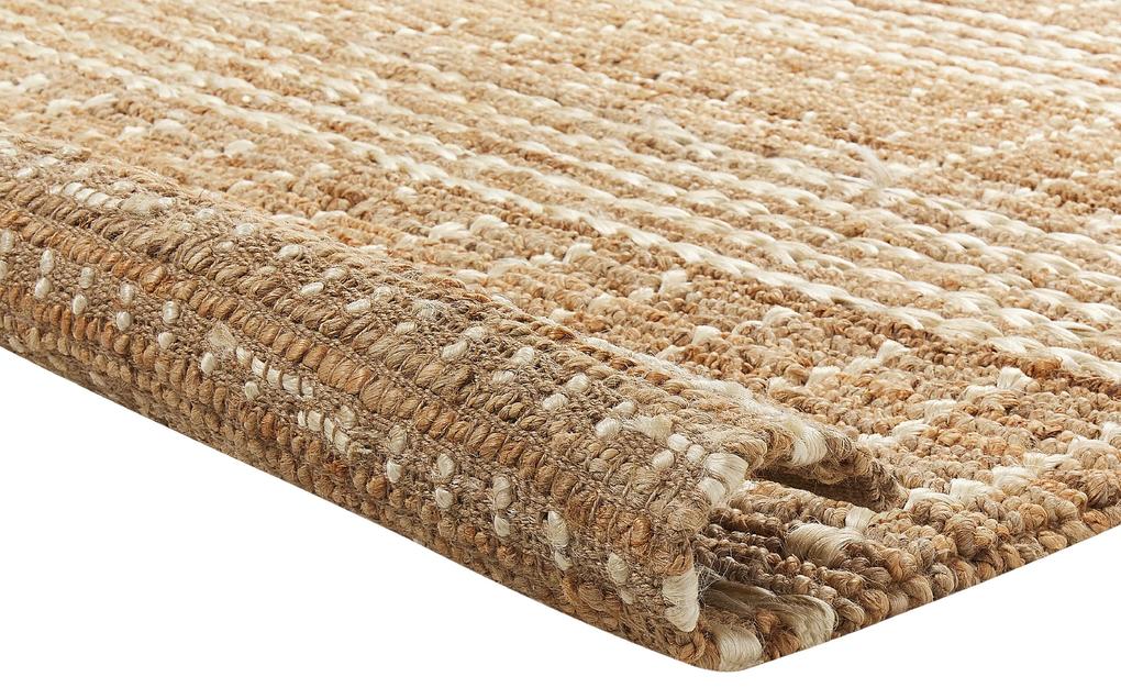 Jutový koberec 80 x 300 cm béžový KAMBERLI Beliani