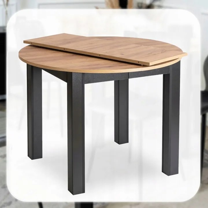 HARRY Rozkladací stôl 102-142 cm Artisan Dub/Čierna