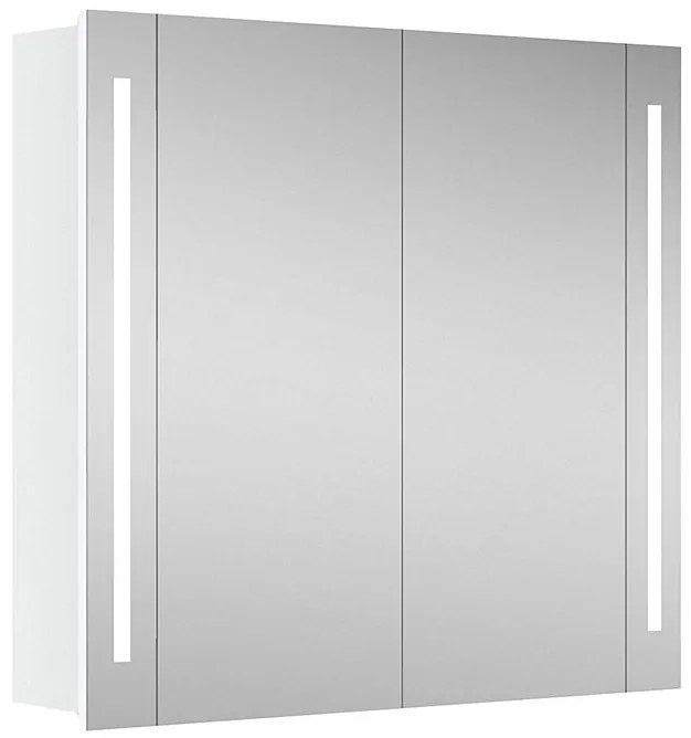 Riva Zrkadlová skrinka s LED osvetlením Hydra, 75 × 80 × 17 cm