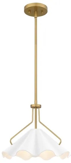 Quoizel QZ-MEJIA-1P-S-AB - Luster na tyči MEJIA 1xE27/60W/230V pr. 35,6 cm mosadz