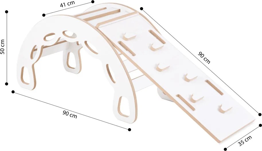 Multifunkčná detská súprava 4v1 – hojdačka, šmykľavka a vankúš ružová
