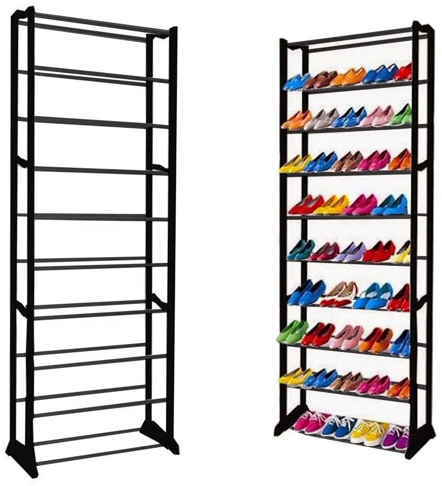 Verk Skladací botník Amazing Shoe Rack 30 párov čierna