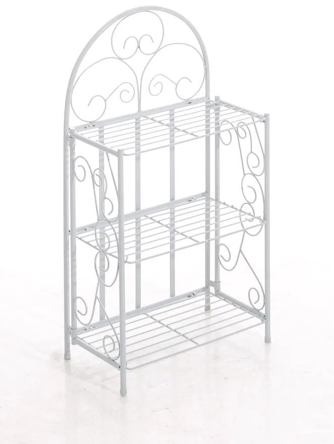 Kovová polica regál Sora - Biela