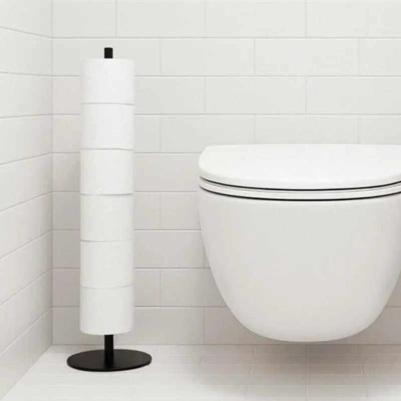 Erga Erga, vysoký stojan na toaletný papier, 6 roliek, čierna, ERG-YKA-P.SP-TIBA-BLK