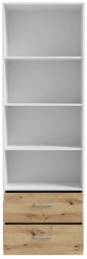 Knižnica URO dub artisan/biela