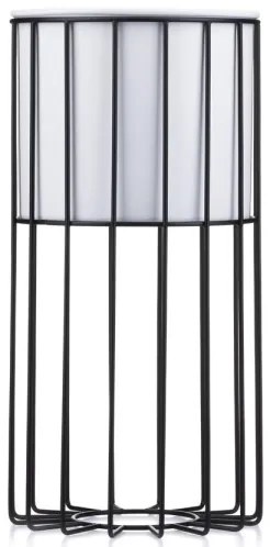 Kovový kvetináč LOFT 42x20 cm čierna/biela