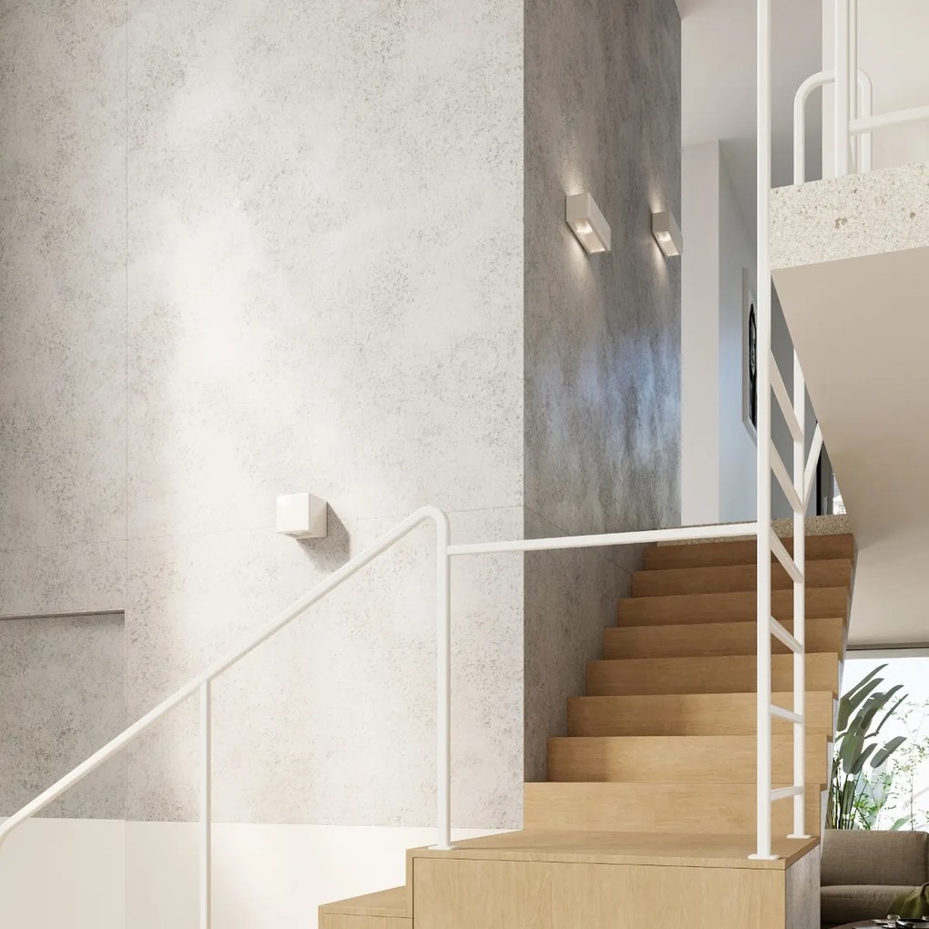 Nástenné svietidlo Nesta, 1x biele keramické tienidlo