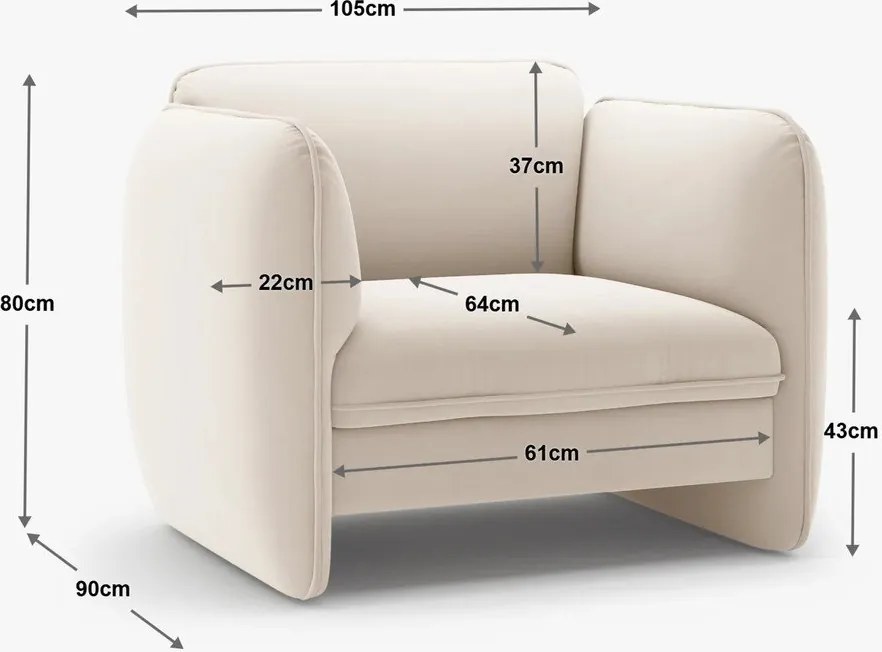 Zelené ženilkové kreslo Georgia – Micadoni