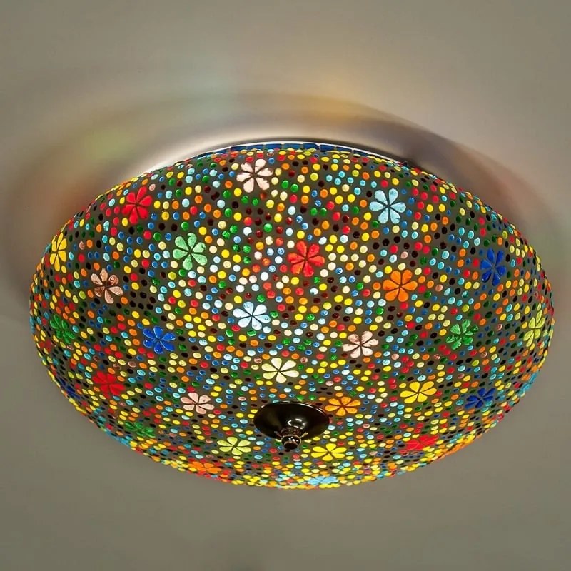 Mosaic stropná lampa stropnica orient Melon KVETY Ø38
