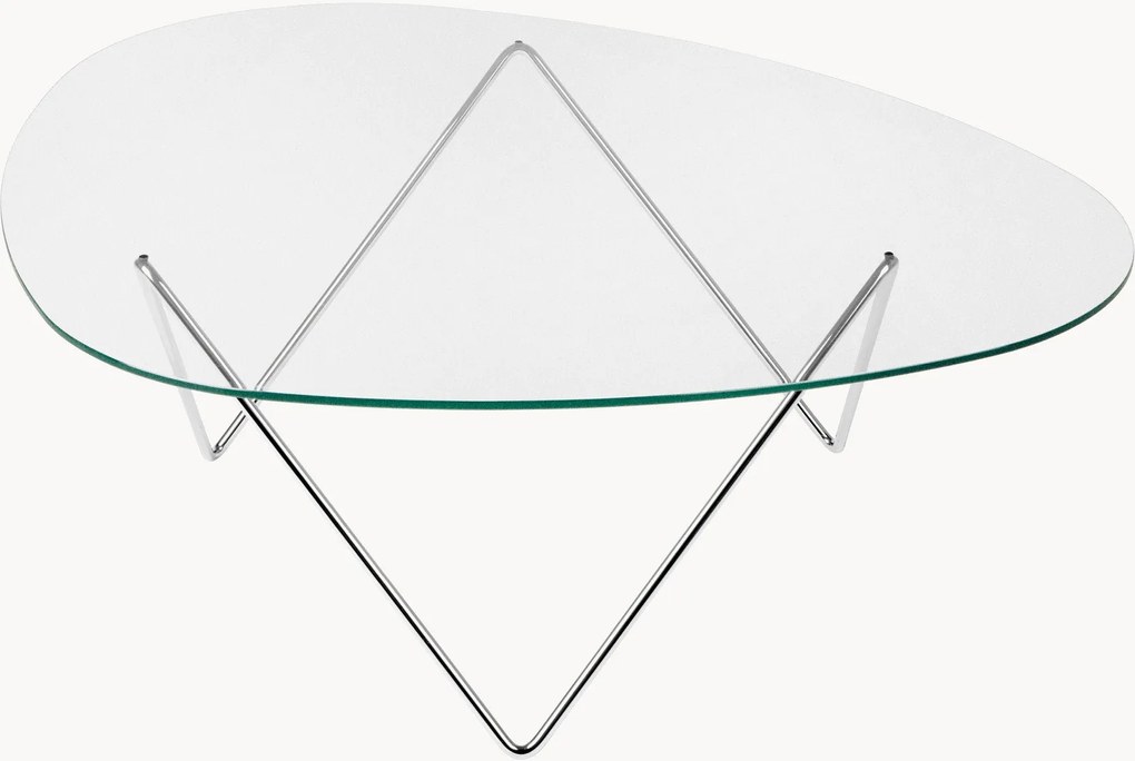 Oválny konferenčný stolík so sklenenou doskou Pedrera