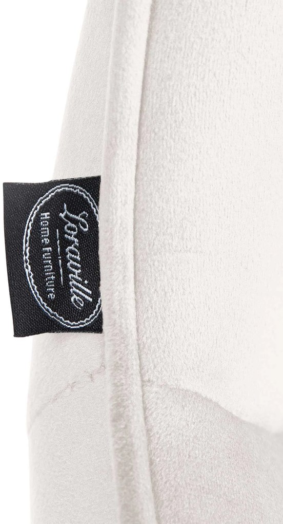 Design-Shop 2x Barová stolička Vonore - zamat, čierny rám - Krémová