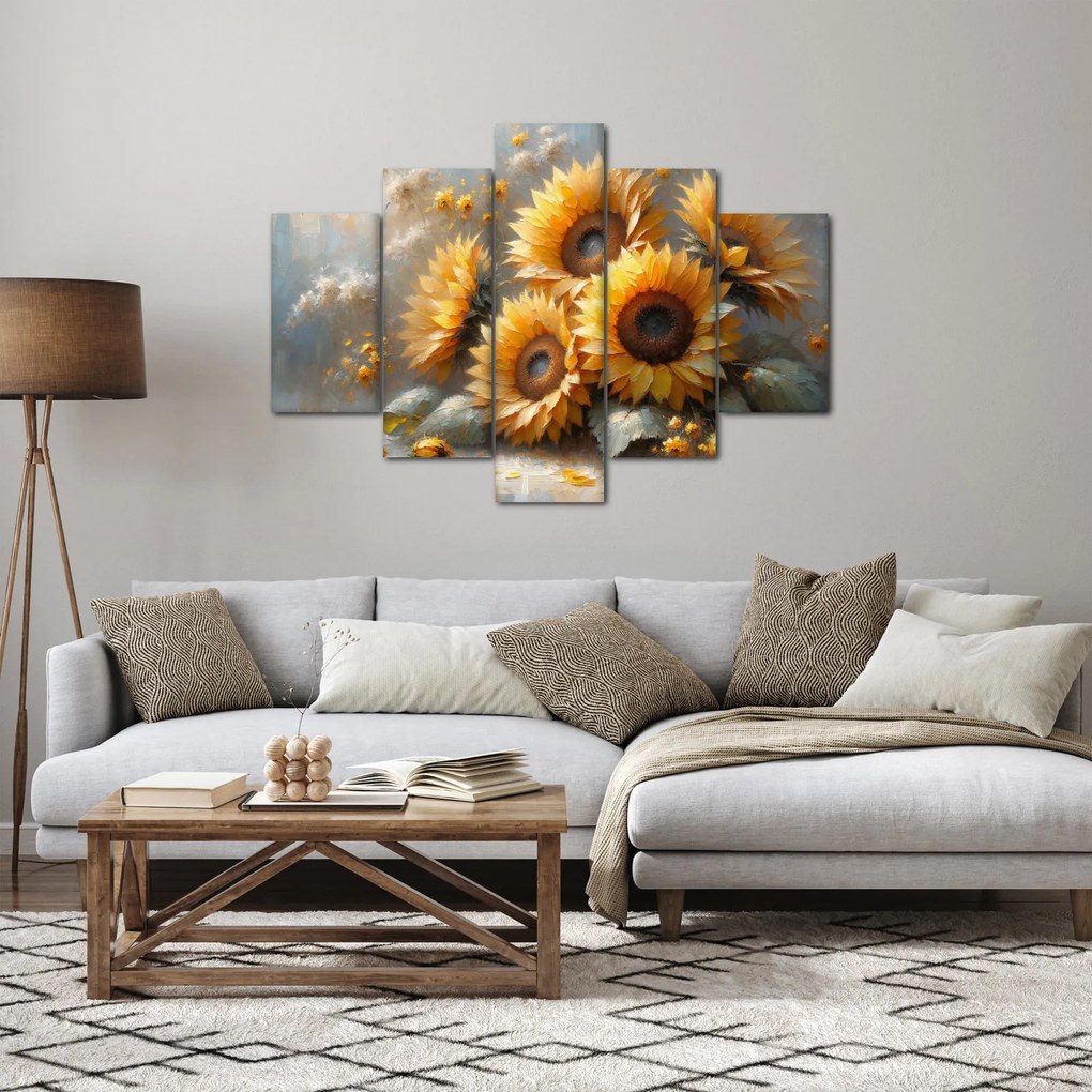 Obraz - Maľba slnečníc (150x105 cm)