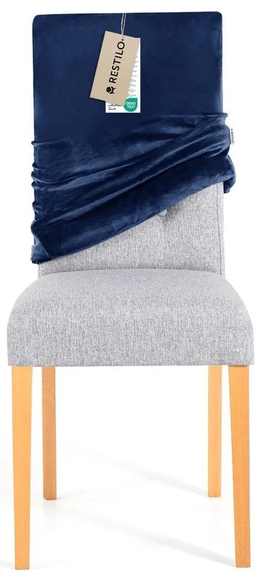 Modrý napínací poťah na stoličku 48 cm Sento – Restilo