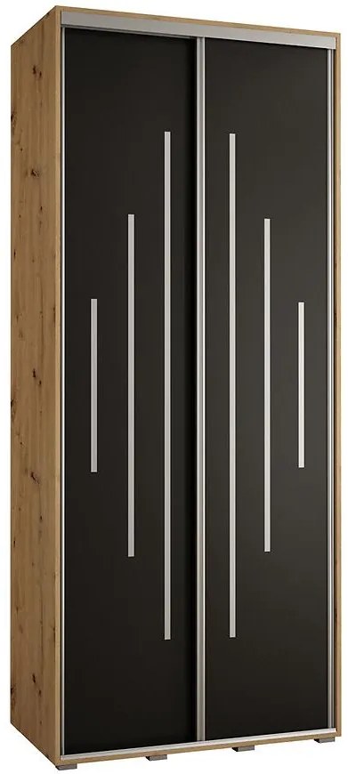 Skriňa 45 Canaris 12 100 artisan/čierna/silver