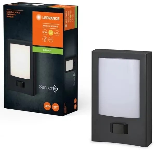 Ledvance - LED Vonkajšie nástenné svietidlo so senzorom ENDURA STYLE LED/13W/230V