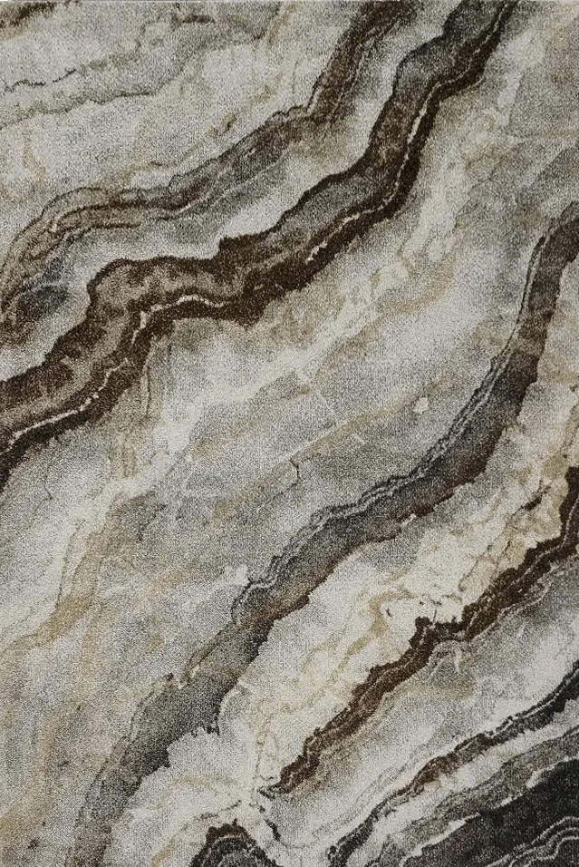 Koberec Wenus 7772 GREY – sivý koberec s abstraktným vzorom Rozmer: 60x100 cm