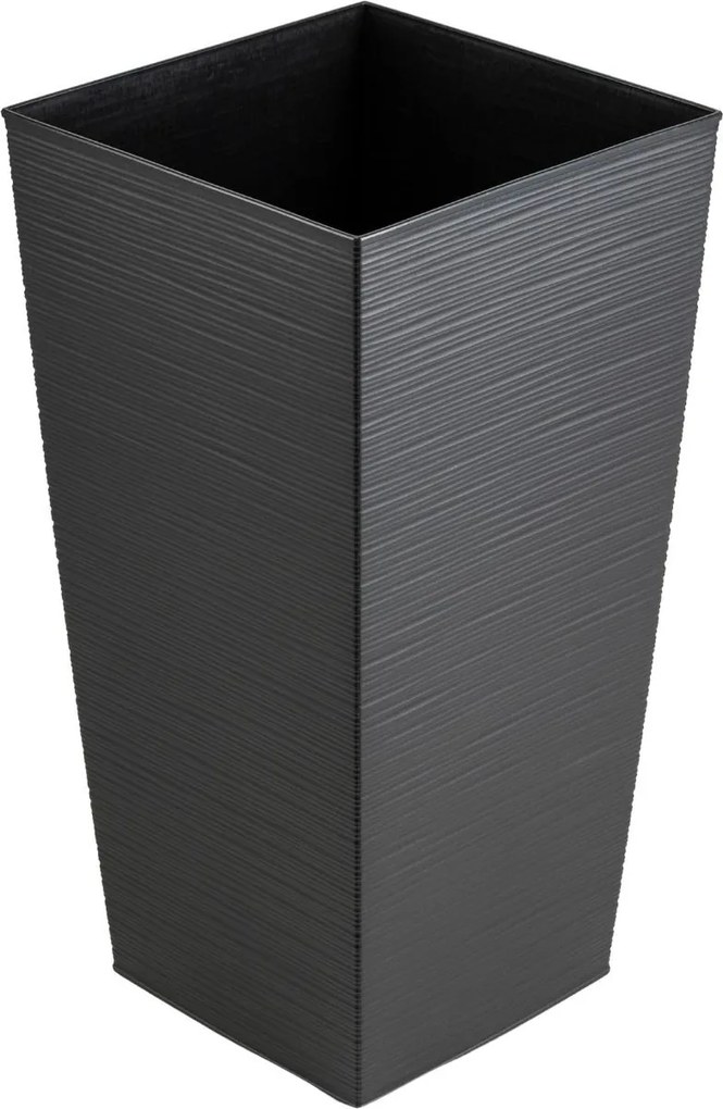 Plastový květináč Porto Riflo 67,7x35x35 cm černý