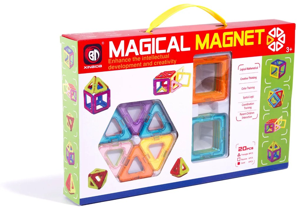 KIK KX9679 Magnetická stavebnica Magical Magnet - 20 dielov
