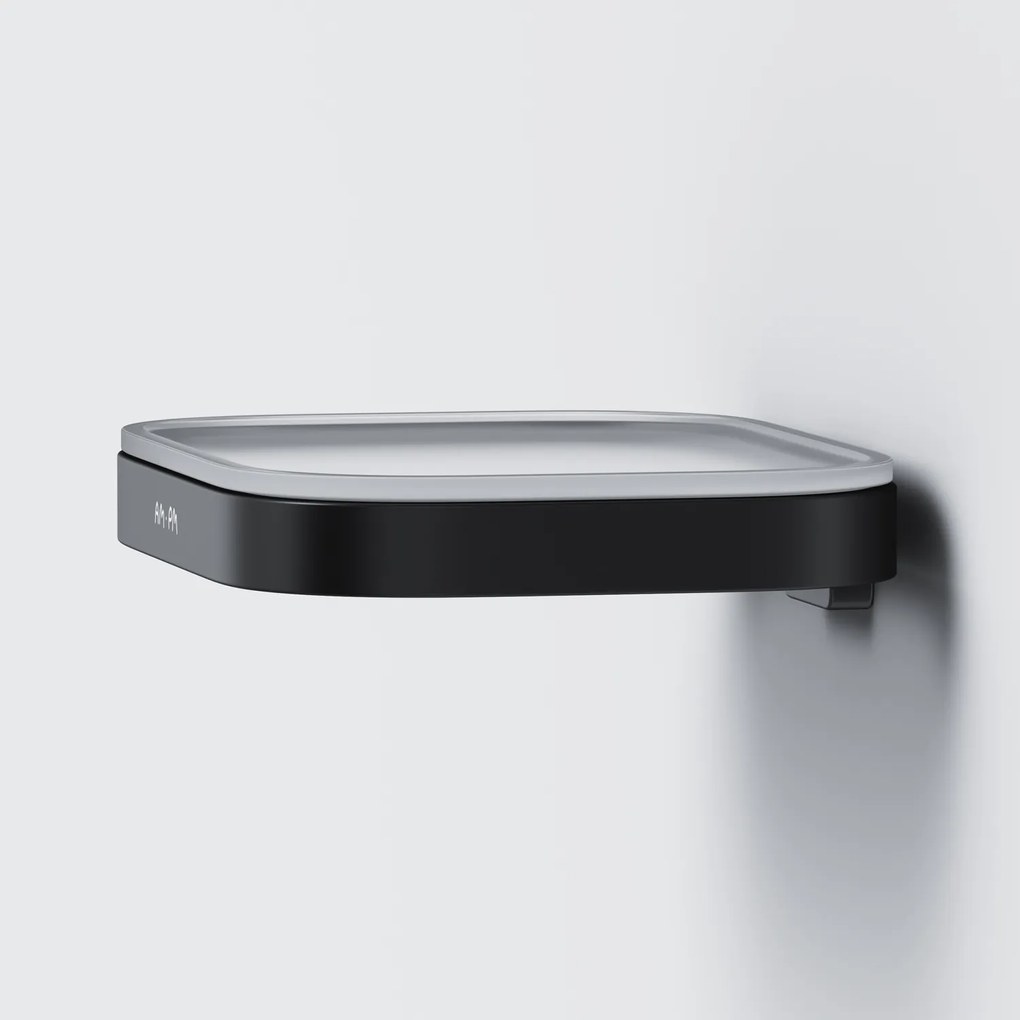 Miska na mydlo AM.PM Func A8F34222 nástenná, sklo, čierna