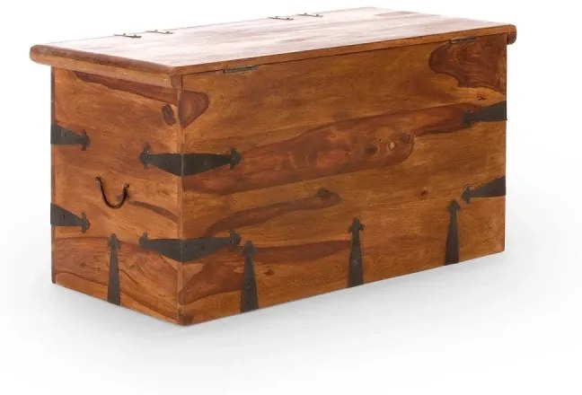 furniture-nabytek.cz - Masívna truhlica Merlin I z palisandra, lakovaná, hnedá – 94×48×50 cm