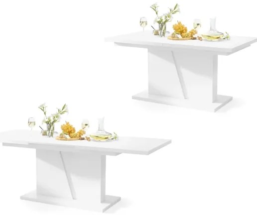 Rozkladací jedálenský stôl NINO biely