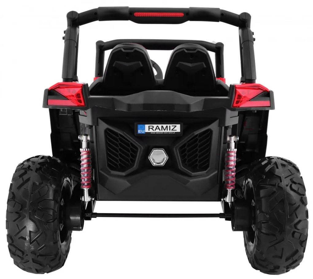 RAMIZ ELEKTRICKÁ AUTÍČKO JEEP UTV - MX - ČERVENÁ - 4X4 MOTOR - 4x45W BATÉRIA - 2 x 12V/7Ah - 2023