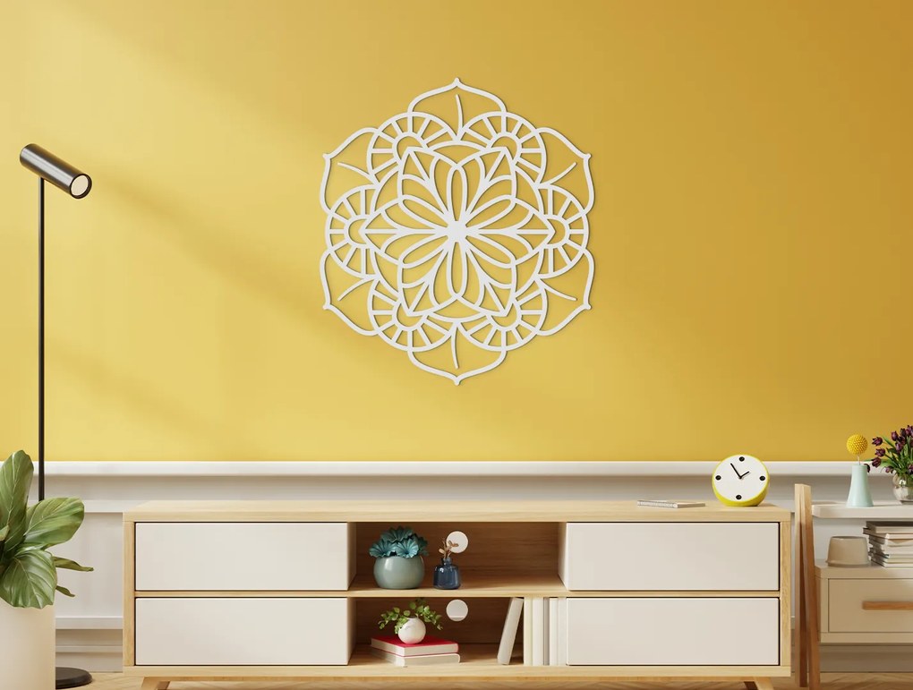 drevko Geometrická mandala na stenu Rozmer obrazu: 50 x 44,5 cm, Farba dekorácie: Čierna