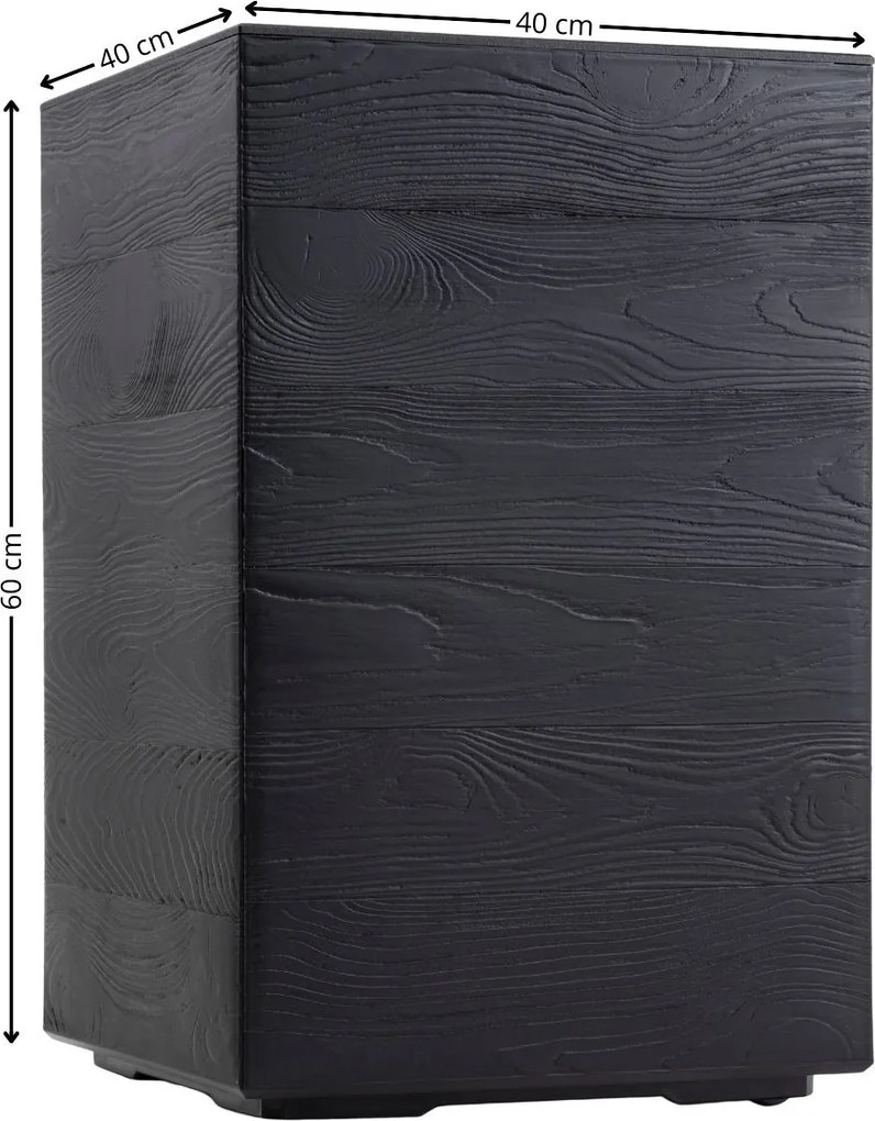 Květináč na kolečkách BETONIQUE I 60x40 cm černý