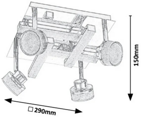 Rabalux 5638 - LED Stropné bodové svietidlo PADMA 4xLED/5W/230V + 4xLED/3W/230V