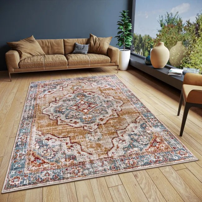 Koberec Hanse Home Luxor Strozzi béžový / modrý / viacfarebný