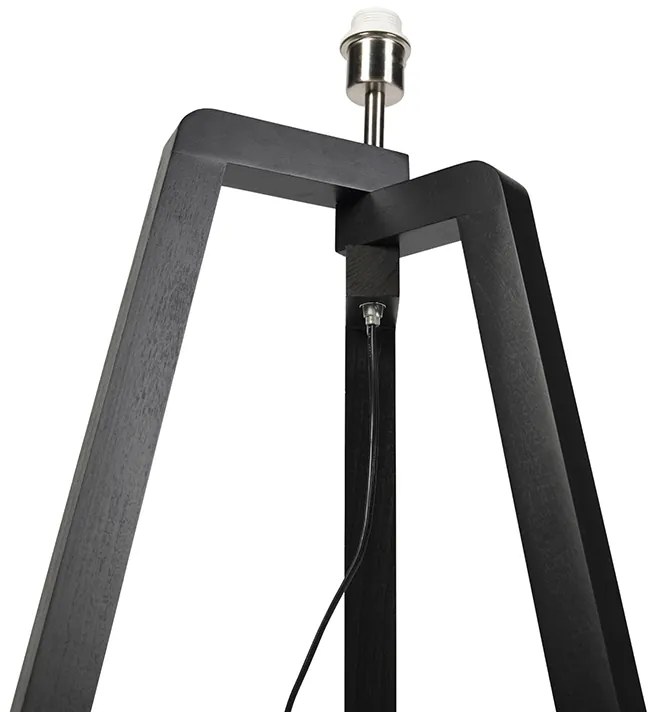 Stojaca lampa čierna bez tienidla - Puros