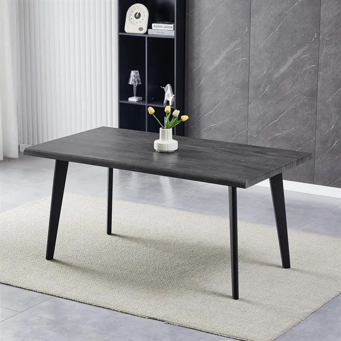 Autronic BONTEC Jedálenský stôl 160x90cm, mdf, sivý dub, HT-F4416 GREY Farba: Šedá